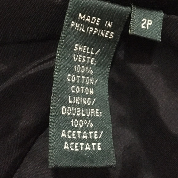 Ralph Lauren 2P Velvet Blazer Jacket Coat Pockets Green Label EUC - Picture 9 of 13